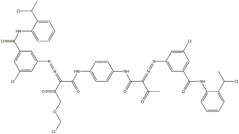 3,3'-[2-(Chloromethoxy)-1,4-phenylenebis[iminocarbonyl(acetylmethylene)azo]]bis[N-[2-(1-chloroethyl)phenyl]-5-chlorobenzamide]|