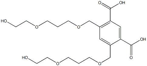 4,6-Bis(8-hydroxy-2,6-dioxaoctan-1-yl)isophthalic acid,,结构式