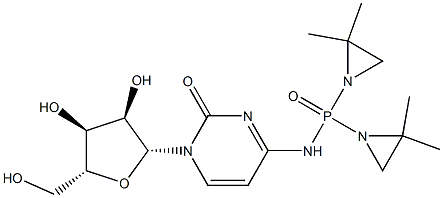 N-[Bis(2,2-dimethyl-1-aziridinyl)phosphinyl]cytidine 结构式