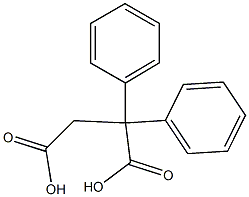 2,2-ジフェニルこはく酸 化学構造式