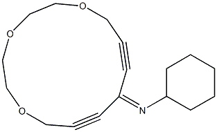 11-Cyclohexylimino-1,4,7-trioxacyclotetradeca-9,12-diyne Structure