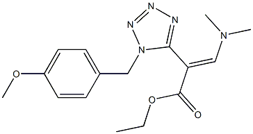 (E)-3-(Dimethylamino)-2-[1-(4-methoxybenzyl)-1H-tetrazol-5-yl]acrylic acid ethyl ester Structure