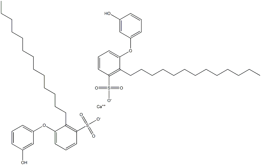 Bis(3'-hydroxy-2-tridecyl[oxybisbenzene]-3-sulfonic acid)calcium salt,,结构式