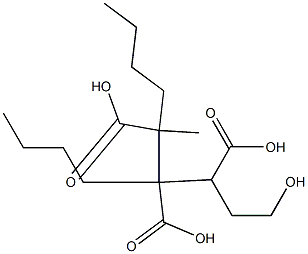 ブタン-1,2,3-トリカルボン酸1-(2-ヒドロキシエチル)2,3-ジブチル 化学構造式