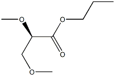 [R,(+)]-2,3-ジメトキシプロピオン酸プロピル 化学構造式