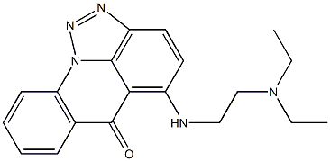 5-[2-Diethylaminoethylamino]-6H-[1,2,3]triazolo[4,5,1-de]acridin-6-one,,结构式