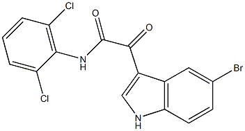 N-(2,6-Dichlorophenyl)-2-[5-bromo-1H-indol-3-yl]-2-oxoacetamide 结构式