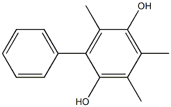 2-Phenyl-3,5,6-trimethylbenzene-1,4-diol,,结构式