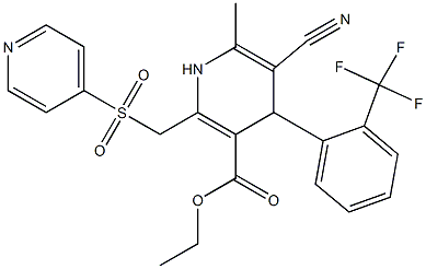 5-Cyano-1,4-dihydro-6-methyl-2-[(4-pyridinylsulfonyl)methyl]-4-(2-trifluoromethylphenyl)pyridine-3-carboxylic acid ethyl ester