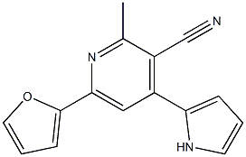 2-Methyl-4-(1H-pyrrol-2-yl)-6-(2-furyl)pyridine-3-carbonitrile,,结构式