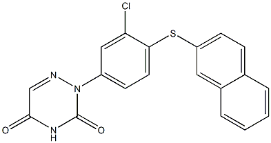 2-[3-Chloro-4-(2-naphthalenylthio)phenyl]-1,2,4-triazine-3,5(2H,4H)-dione Structure