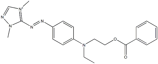 5-[4-[N-(2-Benzoyloxyethyl)ethylamino]phenylazo]-1,4-dimethyl-1H-1,2,4-triazol-4-ium Struktur