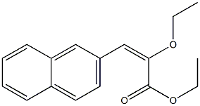 (E)-3-(2-Naphtyl)-2-ethoxyacrylic acid ethyl ester 结构式