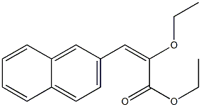 (E)-3-(2-Naphtyl)-2-ethoxyacrylic acid ethyl ester Struktur