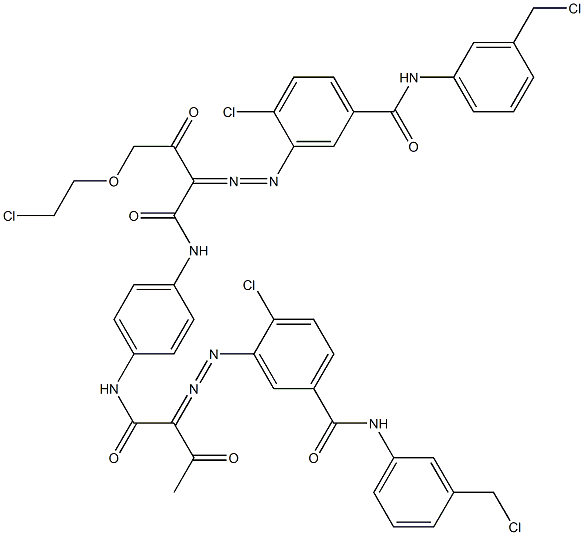 3,3'-[2-[(2-Chloroethyl)oxy]-1,4-phenylenebis[iminocarbonyl(acetylmethylene)azo]]bis[N-[3-(chloromethyl)phenyl]-4-chlorobenzamide]