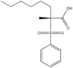 [R,(+)]-2-Methyl-2-phenylsulfonyloctanoic acid Structure