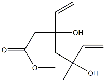 3,5-ジヒドロキシ-3-エテニル-5-メチル-6-ヘプテン酸メチル 化学構造式