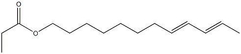 Propionic acid (8E,10E)-8,10-dodecadienyl ester 结构式