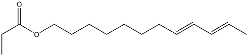 Propionic acid (8E,10E)-8,10-dodecadienyl ester Struktur