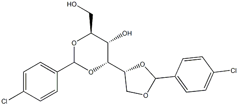 1-O,2-O:3-O,5-O-Bis(4-chlorobenzylidene)-L-glucitol,,结构式