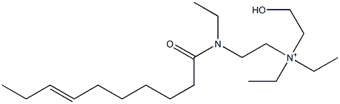 2-[N-Ethyl-N-(7-decenoyl)amino]-N,N-diethyl-N-(2-hydroxyethyl)ethanaminium 结构式