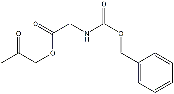 N-ベンジルオキシカルボニルグリシンアセトニル 化学構造式