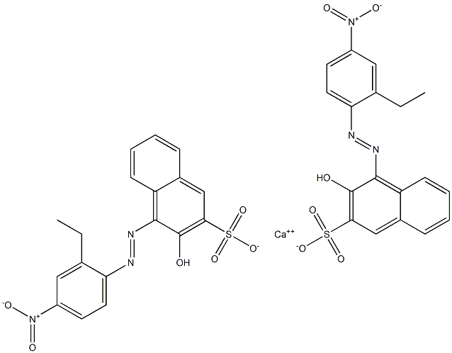 Bis[1-[(2-ethyl-4-nitrophenyl)azo]-2-hydroxy-3-naphthalenesulfonic acid]calcium salt Structure