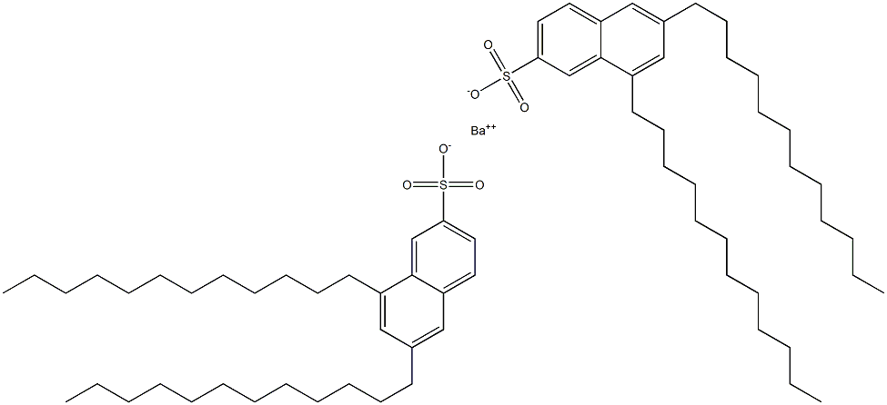 Bis(6,8-didodecyl-2-naphthalenesulfonic acid)barium salt,,结构式