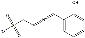 2-[N-(2-ヒドロキシベンジリデン)イミニオ]エタンスルホン酸 化学構造式