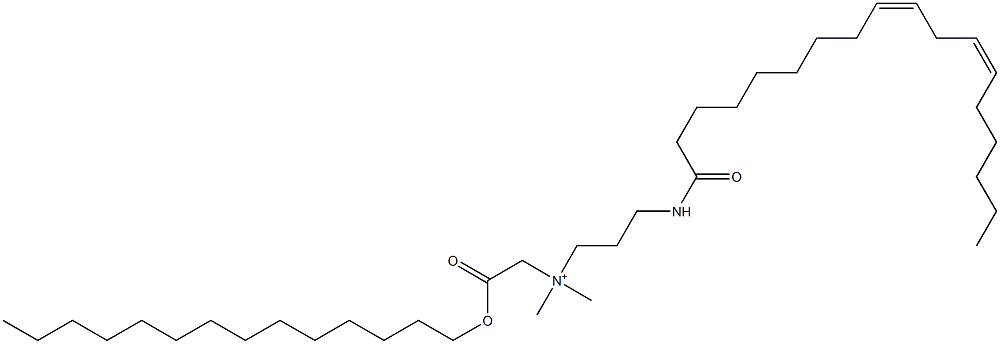 N,N-Dimethyl-3-[[(9Z,12Z)-1-oxo-9,12-octadecadienyl]amino]-N-[2-oxo-2-(tetradecyloxy)ethyl]-1-propanaminium Structure