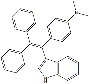 4-[1-(1H-Indol-3-yl)-2,2-diphenylethenyl]-N,N-dimethylaniline Structure