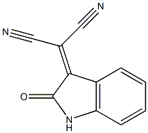 2-(2-Oxo-2,3-dihydro-1H-indole-3-ylidene)malononitrile Struktur