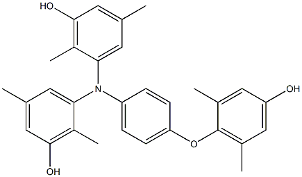 N,N-Bis(3-hydroxy-2,5-dimethylphenyl)-4-(4-hydroxy-2,6-dimethylphenoxy)benzenamine Structure