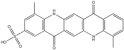 5,7,12,14-Tetrahydro-4,11-dimethyl-7,14-dioxoquino[2,3-b]acridine-2-sulfonic acid,,结构式