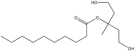 Decanoic acid 3-hydroxy-1-(2-hydroxyethyl)-1-methylpropyl ester,,结构式