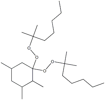 2,3,5-Trimethyl-1,1-bis(1,1-dimethylhexylperoxy)cyclohexane Structure