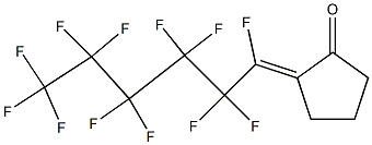 2-(Dodecafluorohexylidene)cyclopentanone,,结构式