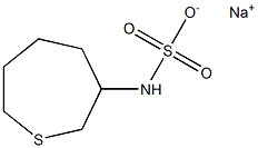 Hexahydrothiepin-3-ylsulfamic acid sodium salt Structure