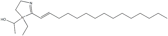 1-Ethyl-1-(1-hydroxyethyl)-2-(1-pentadecenyl)-2-imidazoline-1-ium Struktur