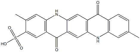 5,7,12,14-テトラヒドロ-3,10-ジメチル-7,14-ジオキソキノ[2,3-b]アクリジン-2-スルホン酸 化学構造式