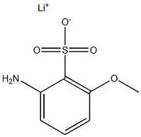 2-アミノ-6-メトキシベンゼンスルホン酸リチウム 化学構造式