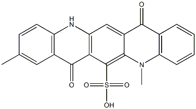5,7,12,14-Tetrahydro-5,9-dimethyl-7,14-dioxoquino[2,3-b]acridine-6-sulfonic acid 结构式