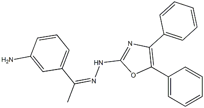 3'-Aminoacetophenone (4,5-diphenyloxazol-2-yl)hydrazone Structure