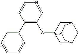 3-[(アダマンタン-1-イル)チオ]-4-フェニルピリジン 化学構造式