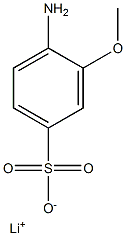 4-Amino-3-methoxybenzenesulfonic acid lithium salt Structure