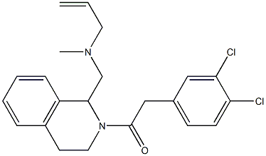 1,2,3,4-Tetrahydro-2-[(3,4-dichlorophenyl)acetyl]-1-[[N-methyl-N-(2-propenyl)amino]methyl]isoquinoline,,结构式