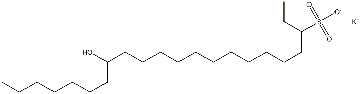 15-Hydroxydocosane-3-sulfonic acid potassium salt 结构式