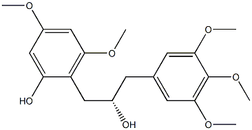 [S,(-)]-1-(2-Hydroxy-4,6-dimethoxyphenyl)-3-(3,4,5-trimethoxyphenyl)-2-propanol Structure