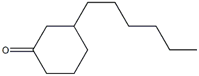 3-ヘキシルシクロヘキサノン 化学構造式