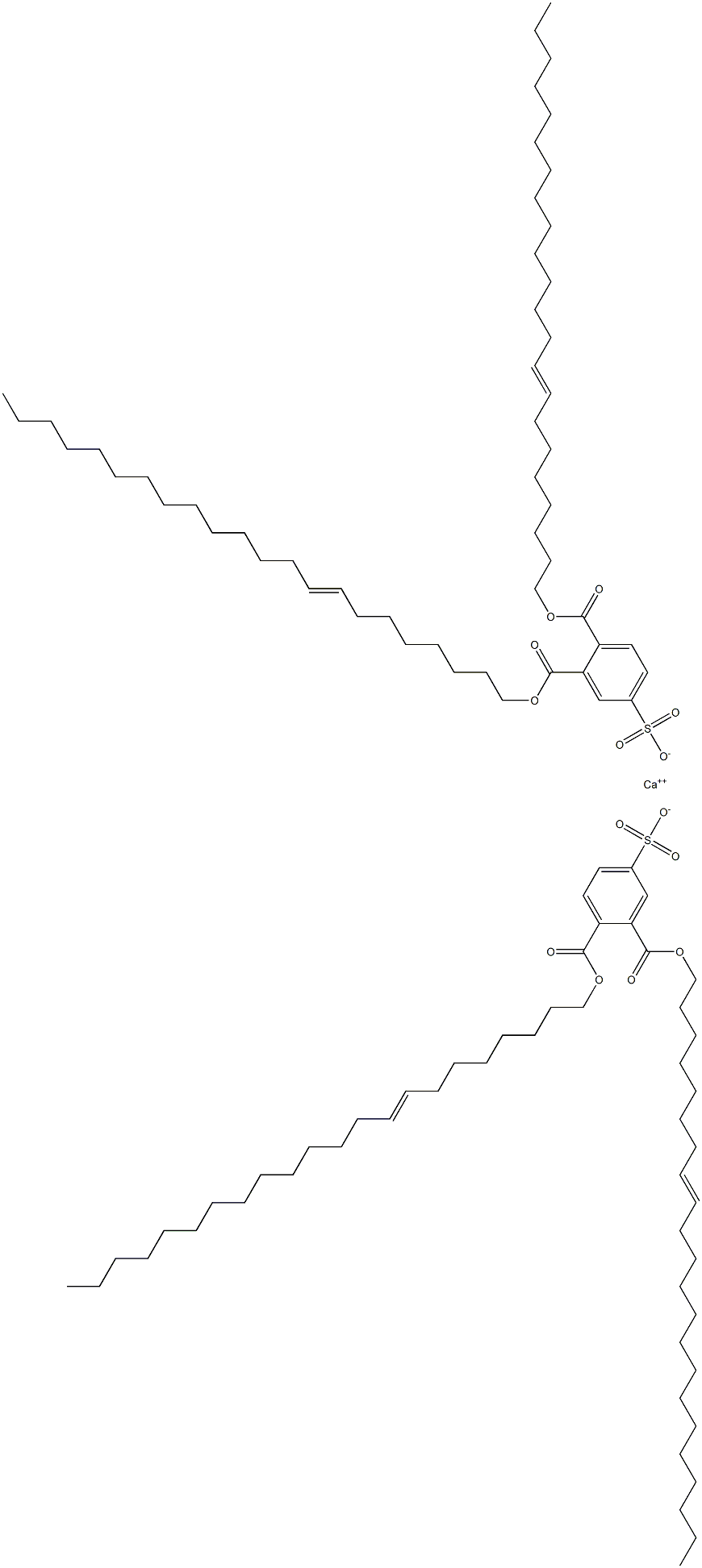 Bis[3,4-di(8-docosenyloxycarbonyl)benzenesulfonic acid]calcium salt Struktur